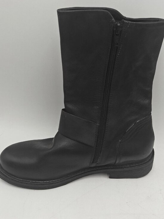 Vintage Foundry Co. Men\'s Black Leather Biker Boots Buckle Accent US 8.5 main image 7